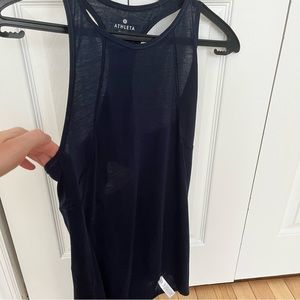 Athleta navy yoga cutout racerback tank top EUC